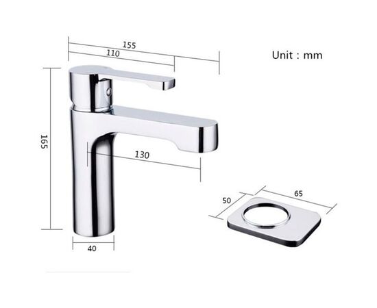 смеситель для раковины gappo g1002-2 хром в Астане фото № 3