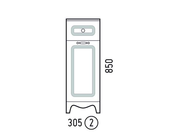 Комод corozo классика 30 sd-00000336, 30 см, напольнй, белый в Астане фото № 2