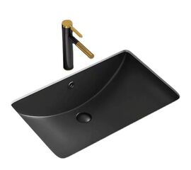 раковина под столешницу hans ma2003c 50x40 см, черная матовая в Атырау фото № 1