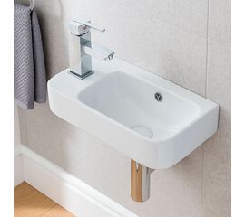 раковина подвесная hans hs-5117-l 45x26 см, белый в Атырау фото № 1