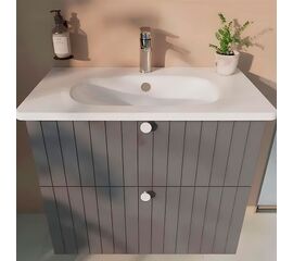 тумба с раковиной 80cv vitra root groove 69438 серый матовый в Атырау фото № 1