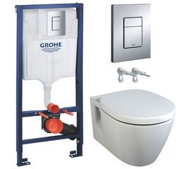 Комплект grohe: унитаз ideal standard e814901 с инсталляцией rapid sl 38772001 в Атырау фото № 1