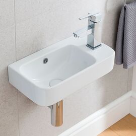 раковина подвесная hans hs-5117-r 45x26 см, белый в Атырау фото № 1