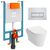 унитаз с инсталляцией 4в1 vitra v-fix core 800-1875, bella 4449b003-0101 lift, клавиша root s хром в Атырау фото № 1