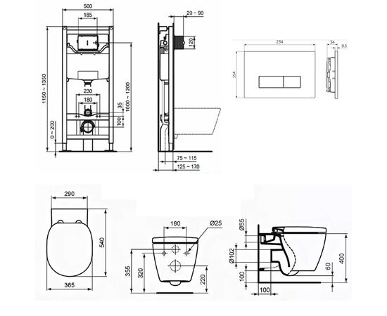 Комплект ideal standard connect prosys e047901 aqua blade oleas m2 r0121a6 в Атырау фото № 2