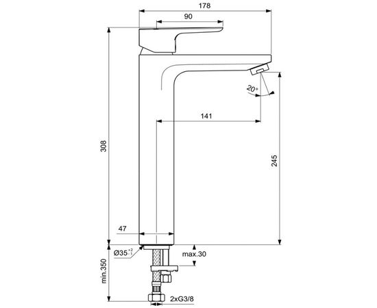 смеситель для раковины ideal standard ceraplan iii bc562aa в Атырау фото № 3