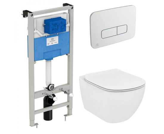 Комплект ideal standard tesi: унитаз t007901 aquablade  с инсталляцией и кнопкой oleas m3 r0123aa в Атырау фото № 1
