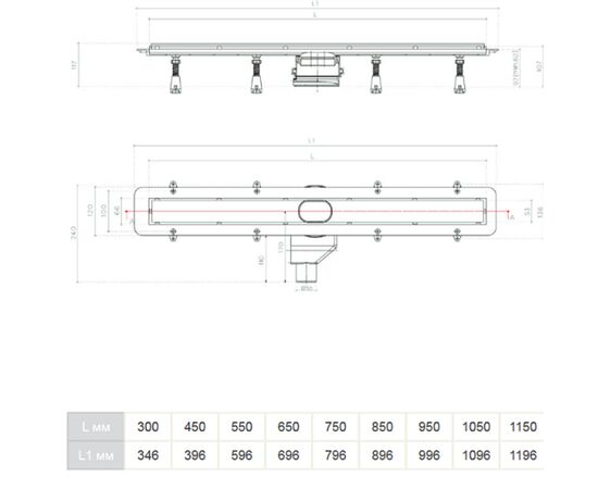 Душевой лоток pestan confluo frameless line 850 мм 13701206 black glass в Атырау фото № 5