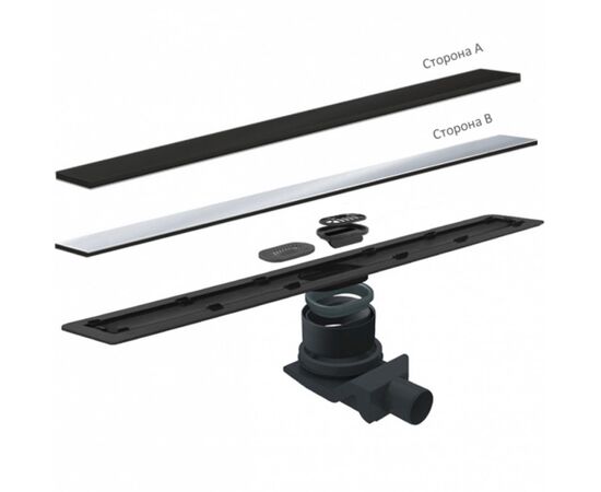 Душевой лоток pestan confluo frameless line 850 мм 13701206 black glass в Атырау фото № 4