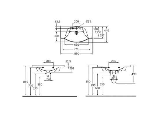 раковина ideal standard motion w890101 85 см в Атырау фото № 2