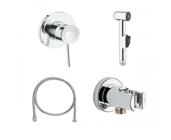 Гигиенический набор grohe bauclassic 124434  хром в Атырау фото № 1