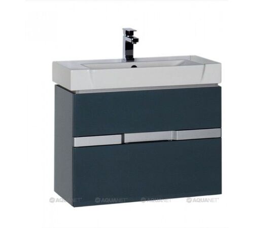 тумба виго 80 цв.сине-серый ral-7031 (183364) раковина - столешница: 80 см (e.c.) jacob delafon reve (170591) в Атырау фото № 1