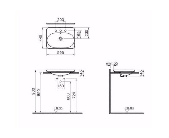 раковина на тумбу vitra nest trendy 5685b003-0001 60см в Атырау фото № 3