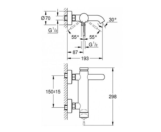 смеситель однорычажный 33624001 grohe essence+ для ванны в Атырау фото № 2