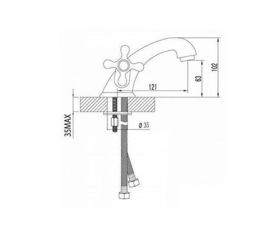 Cмеситель для раковины монолитный, standart lm2106c lemark в Атырау фото № 2