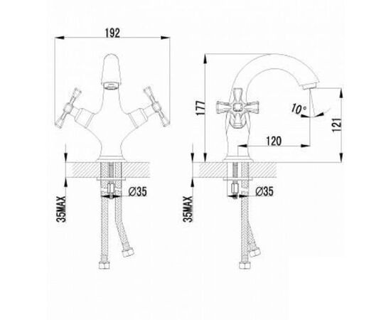 Lm2506c бенефит cмеситель для раковины монолитный, хром в Атырау фото № 3