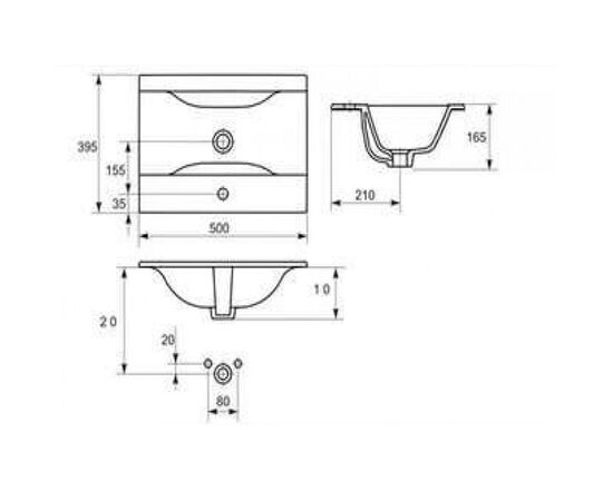 Врезная раковин ontario 50 в Атырау фото № 3