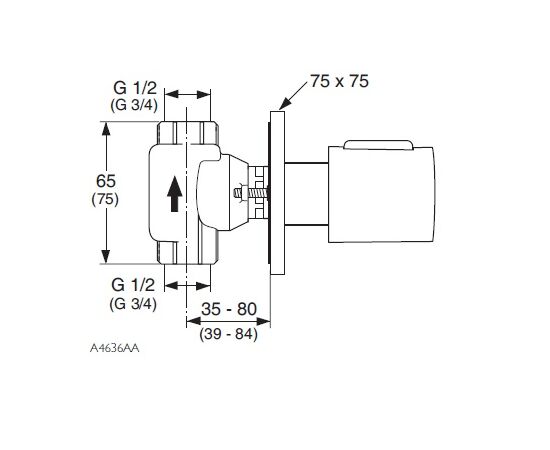 Встраиваемый смеситель для душа ideal standard ceratherm 200 new a4636aa в Атырау фото № 2