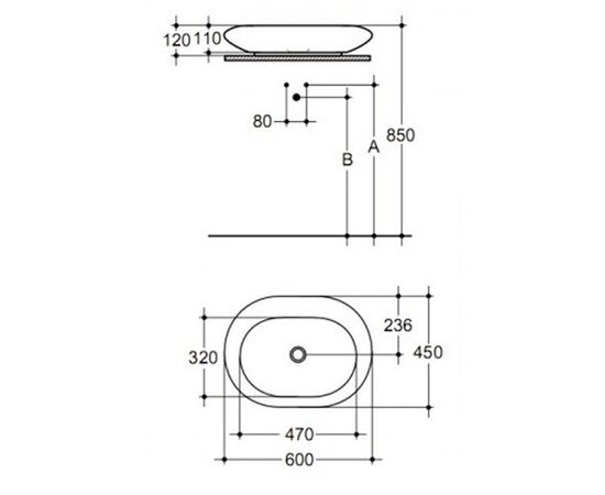 раковина накладная ideal standard simplyu t016701 75см в Атырау фото № 3