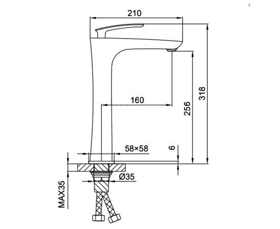 смеситель для раковины faop a1003-42 в Атырау фото № 2