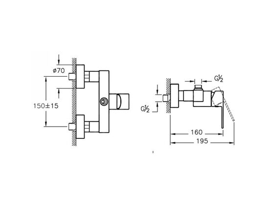 смеситель для душа vitra flo s a41938exp в Атырау фото № 2