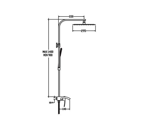 Душевая система со смесителем faop a2411-21 в Атырау фото № 2