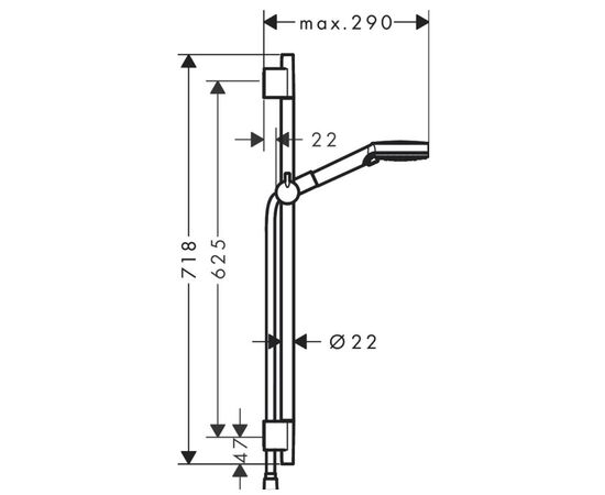 Душевой гарнитур hansgrohe vario 26422670 в Атырау фото № 2