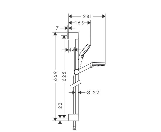 Душевой гарнитур hansgrohe crometta vario 650 26532400 в Атырау фото № 2