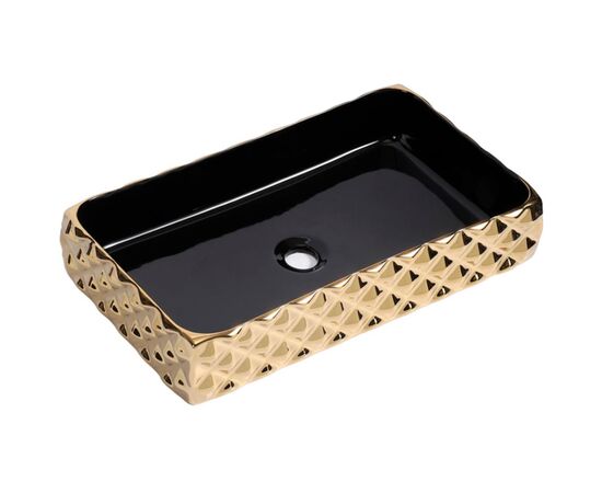 раковина накладная hans vgm-2626/001 60,5x34 см, золотая-черная в Атырау фото № 1