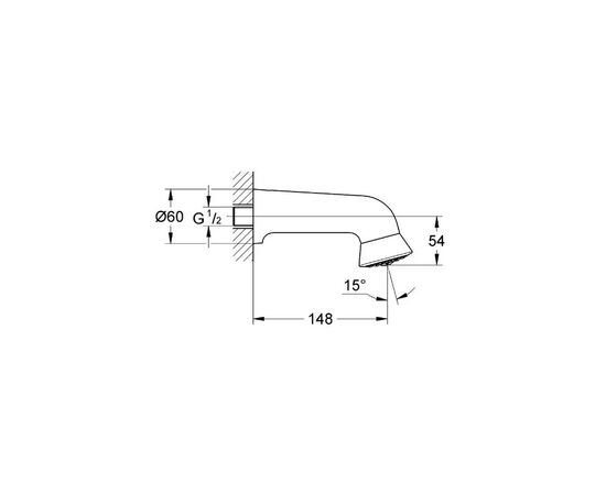 Верхний душ grohe relexa plus 60 28948000,  антивандальный, хром в Атырау фото № 2
