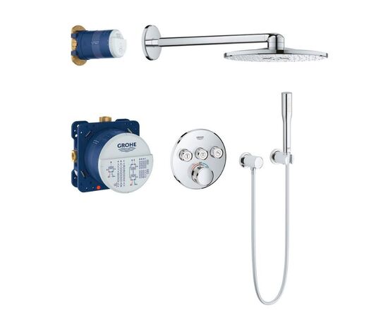 Встраиваемая душевая система grohe rainshower 310 smartactive grohtherm smartcontrol 34705000, хром в Атырау фото № 1