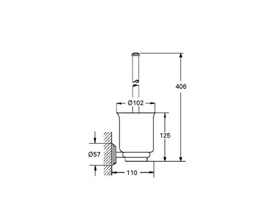 туалетный ершик grohe sinfonia 40054ig0, хром/золото в Атырау фото № 2