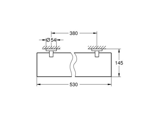 Полочка стеклянная grohe essentials 40799001, 380, хром в Атырау фото № 2