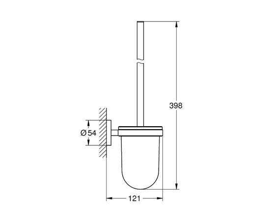 туалетный ершик grohe quickfix start 411852430 черный хром в Атырау фото № 2