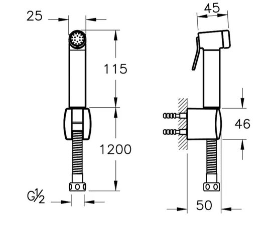 Гигиенический душ vitra hygienic a45747 хром в Атырау фото № 2