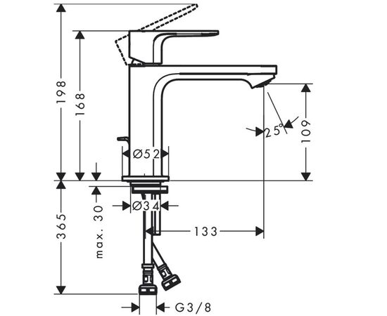 смеситель для раковины hansgrohe rebris e 72557000 в Атырау фото № 2