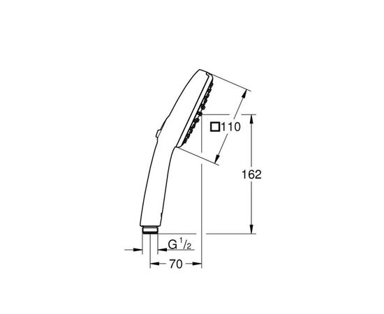 ручной душ grohe tempesta cube 27571003, 2 режима струи, хром в Атырау фото № 4