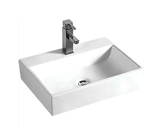 раковина накладная hans hs-2002 52х36, белая в Атырау фото № 1