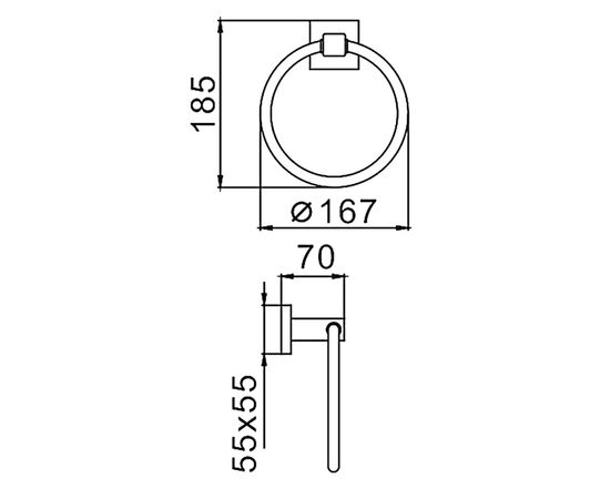 Держатель для полотенца frap f30304 кольцо сатин в Атырау фото № 3