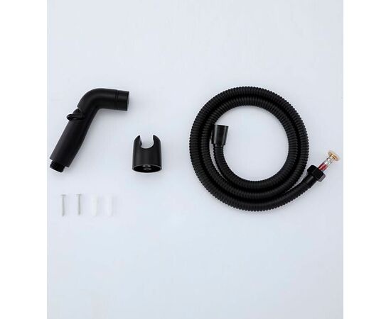 Лейка для гигиенического душа hans h41.03 со шлангом,  черная матовая в Атырау фото № 3