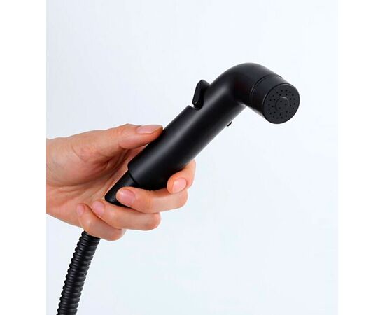 Лейка для гигиенического душа hans h41.03 со шлангом,  черная матовая в Атырау фото № 4