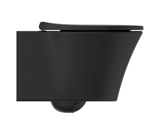 унитаз подвесной ideal standard connect air e2288v3 безободковый, черный матовый в Атырау фото № 5