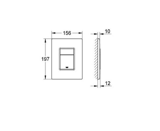 Клавиша смыва grohe skate cosmopolitan 38732p00 пластик матовый хром в Атырау фото № 3