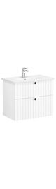 тумба с раковиной 80см vitra root groove 69436, белый матовый в Атырау фото № 1