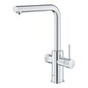 смеситель для кухни grohe blue pure minta 30590000, выдвижной излив, хром в Алматы фото № 1