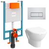 унитаз с инсталляцией 4в1 vitra v-fix core 800-1875, vitra zentrum 5795b003-0850 функция биде, клавиша root r хром в Алматы фото № 1