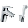 смеситель для раковины hansgrohe logis 70 71290000 с гигиеническим душем, хром в Алматы фото № 1