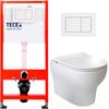 унитаз с инсталляцией 5в1 tece 9400407 vitra zentrum round 7786b003-007 безободковый, белая клавиша now 9240400 в Алматы фото № 1