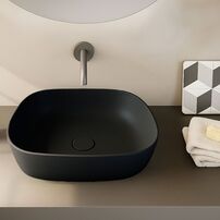 раковина накладная vitra plural 7810b483-0016 45x38 черная в Алматы фото № 1