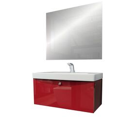 Мебель для ванны  ideal standard step 100см красный лак (с зеркалом) в Алматы фото № 1